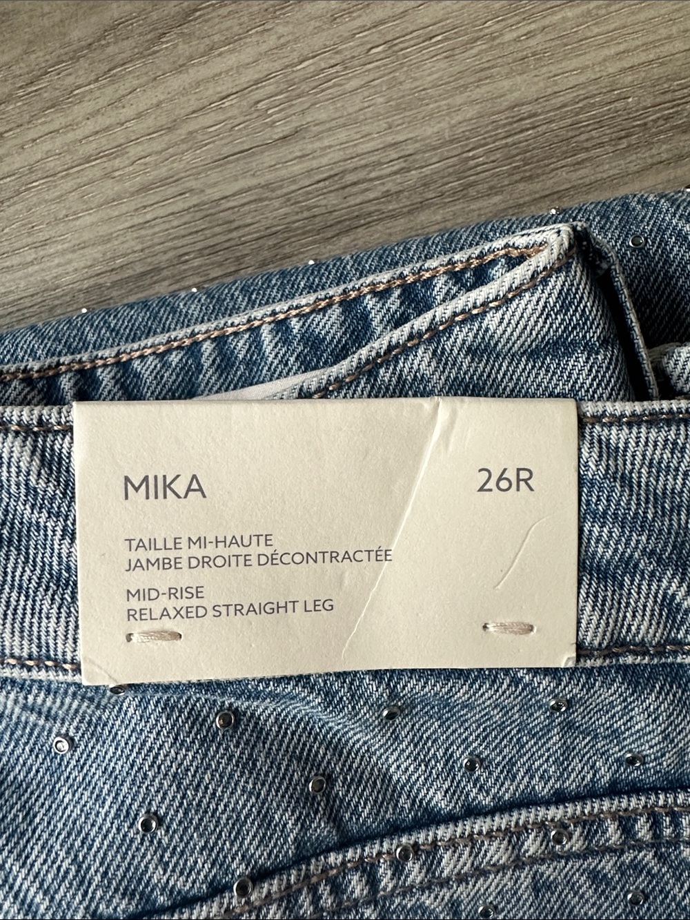 Dynamite Mika Rhinestone Mid Rise Relaxed
Straight Leg Jeans - Picture 5 of 7